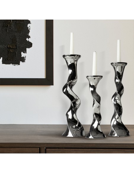 ŚWIĄTECZNA CERAMIKA O 13 X 44 CM SREBRNY