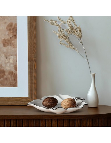 PATERA DEKORACYJNA NERIS (01) 35 X 33 X 7 CM BIAŁY