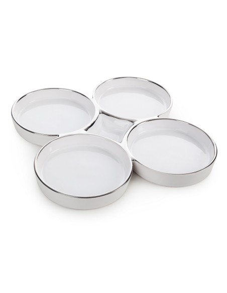 PATERA DEKORACYJNA MABEL (01) 25 X 25 X 6 CM BIAŁY