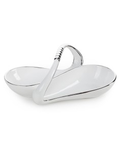 PATERA DEKORACYJNA OTIS (01) 25 X 18 X 11 CM BIAŁY