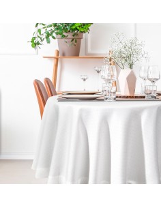 OBRUS ELLEN O 150 CM BIAŁY