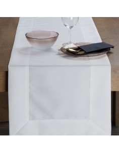 OBRUS LUCY 40 X 140 CM BIAŁY