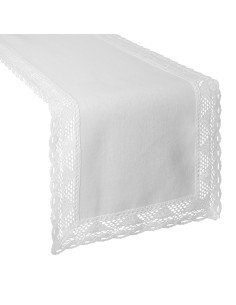 OBRUS NATALY 35 X 180 CM BIAŁY 2